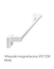 Wieszak magnetyczny Victor 450 mm biały